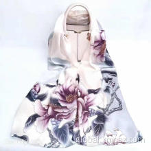 Mulberry Silk Scarf Floral Satin Silk Popular Scarves Women Factory